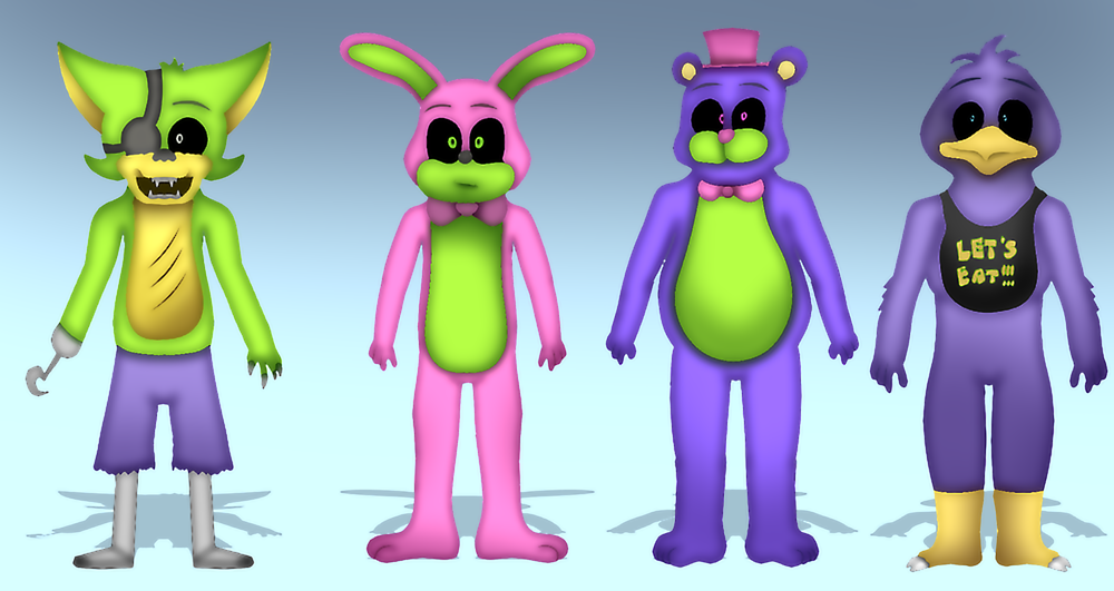 Nightlight animatronics! (my own version of the fnaf crew :D) : r