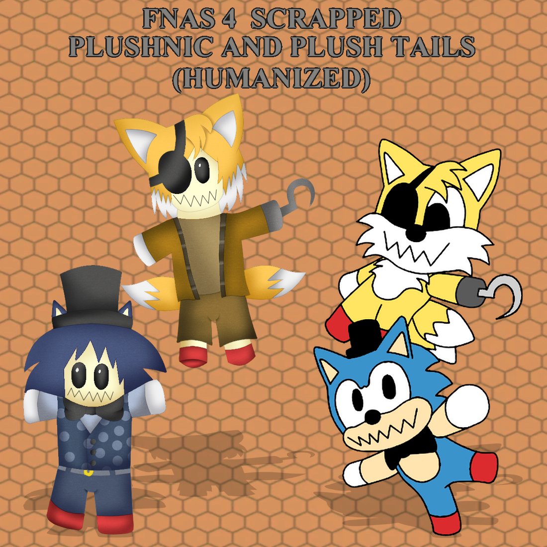 FNAS 4 - Plushnic and Plush Tails (Humanized) by MarcosVargas on DeviantArt