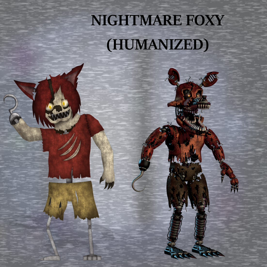 Foxy Humanized Nightmare Foxy (Humanized) by MarcosVargas on DeviantArt