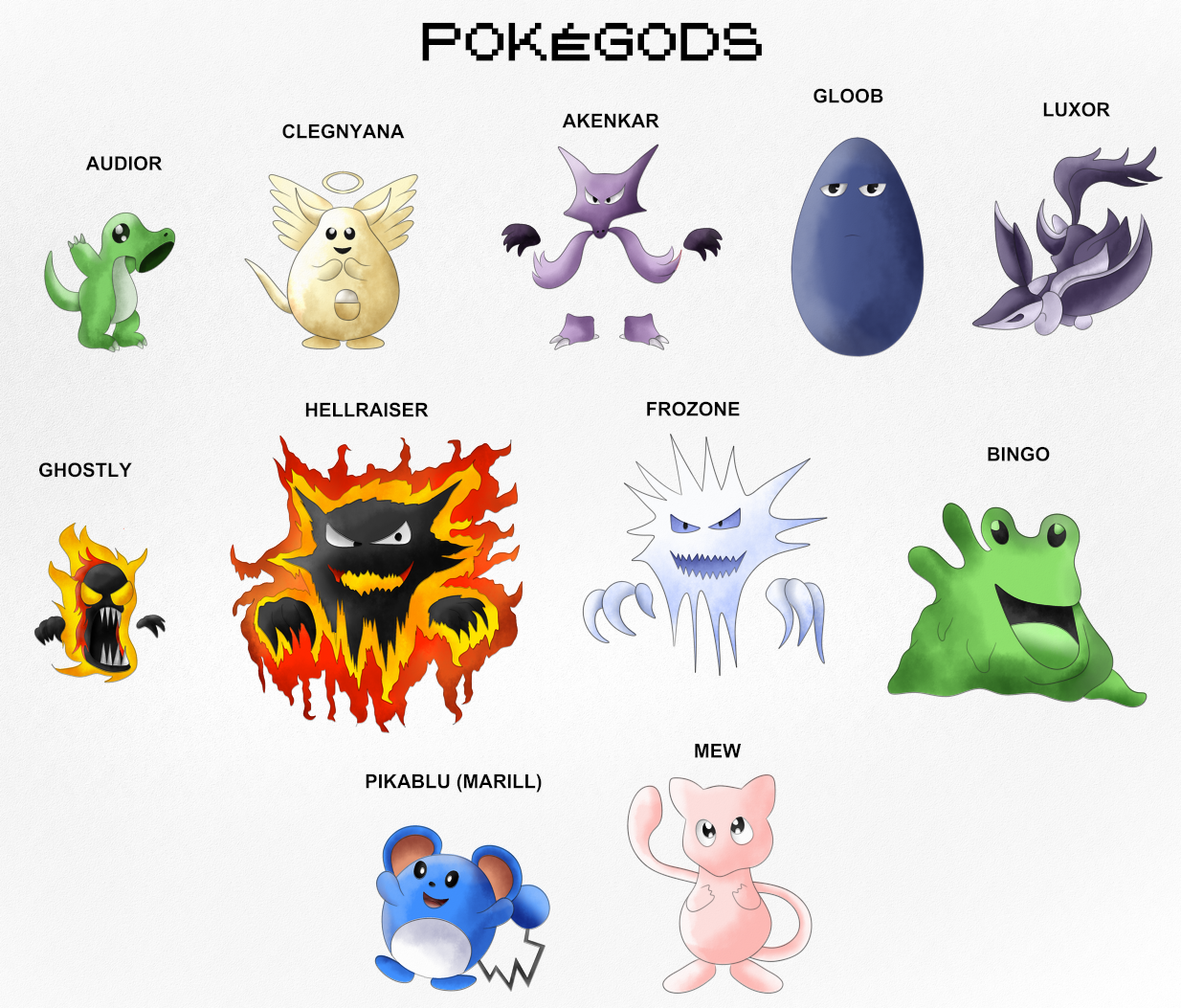 Pokegods by MarcosVargas on DeviantArt