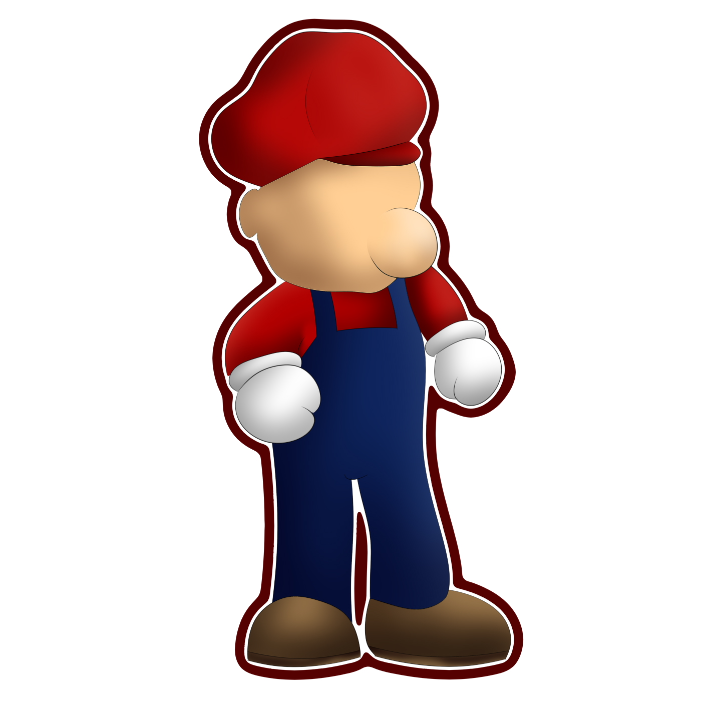 Textureless Mario Anomaly by MarcosVargas on DeviantArt
