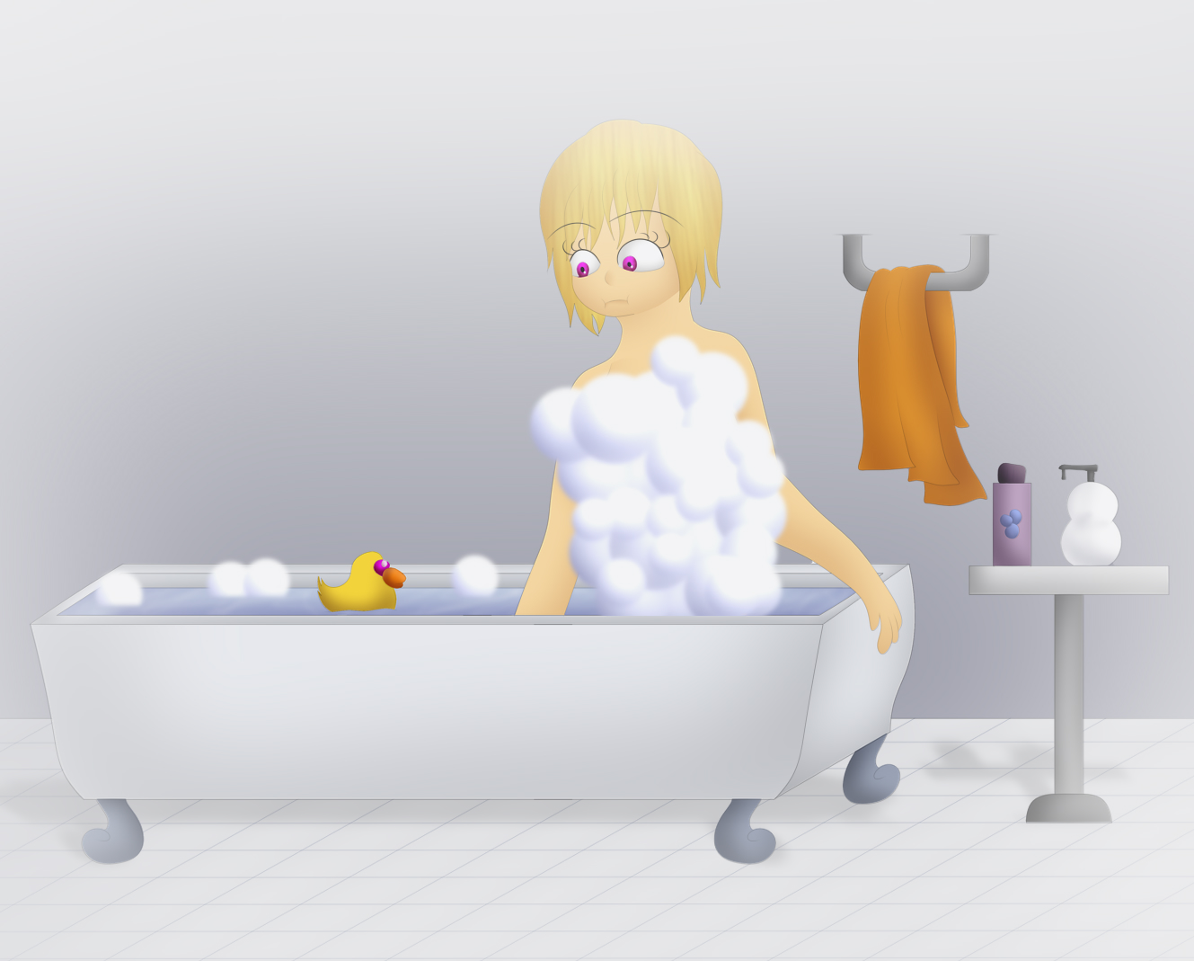 Chica takes a bath by MarcosVargas on DeviantArt