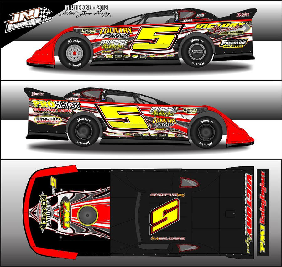 2012 Mike Blose Dirt Late Model Wrap by 54warrior on DeviantArt