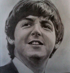 Mi retrato de Paul McCartney a lapiz.