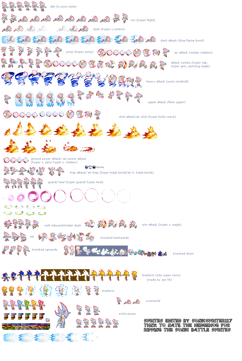 Hyper Sonic 2 Sprite Sheet by fnafan88888888 on DeviantArt