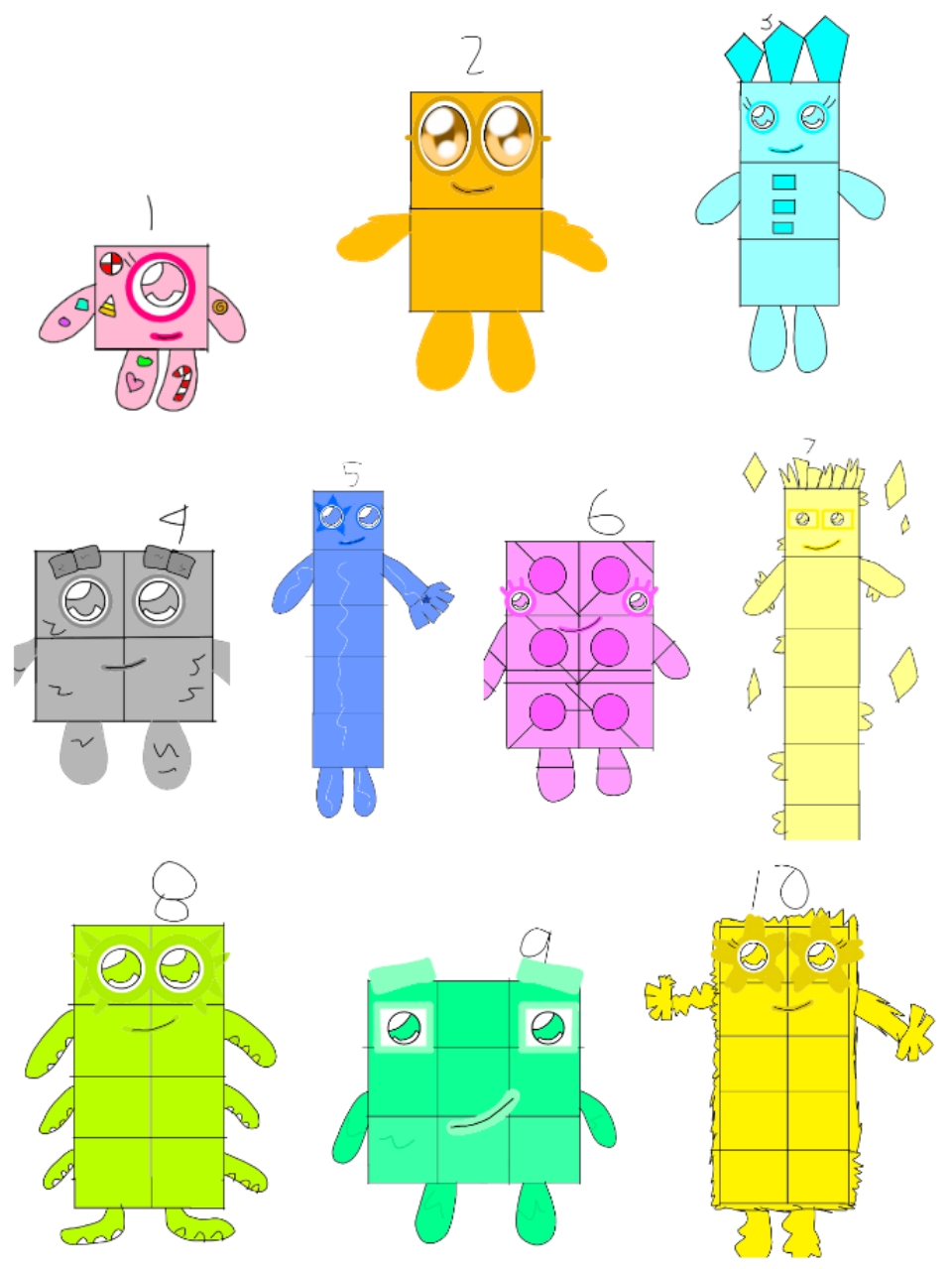 the block-ementals numberblocks x the L-ementals by sheelopasco on ...