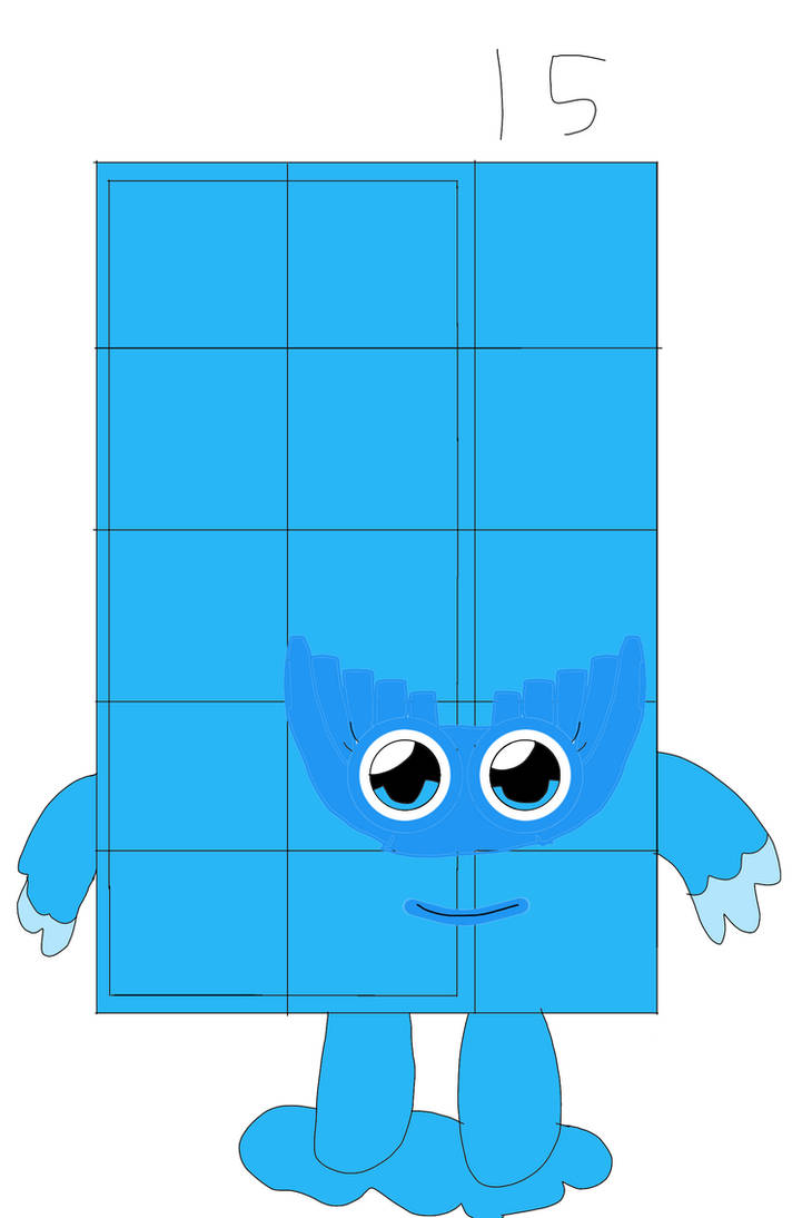 numberblocks fifteen as the L-ementals water by sheelopasco on DeviantArt