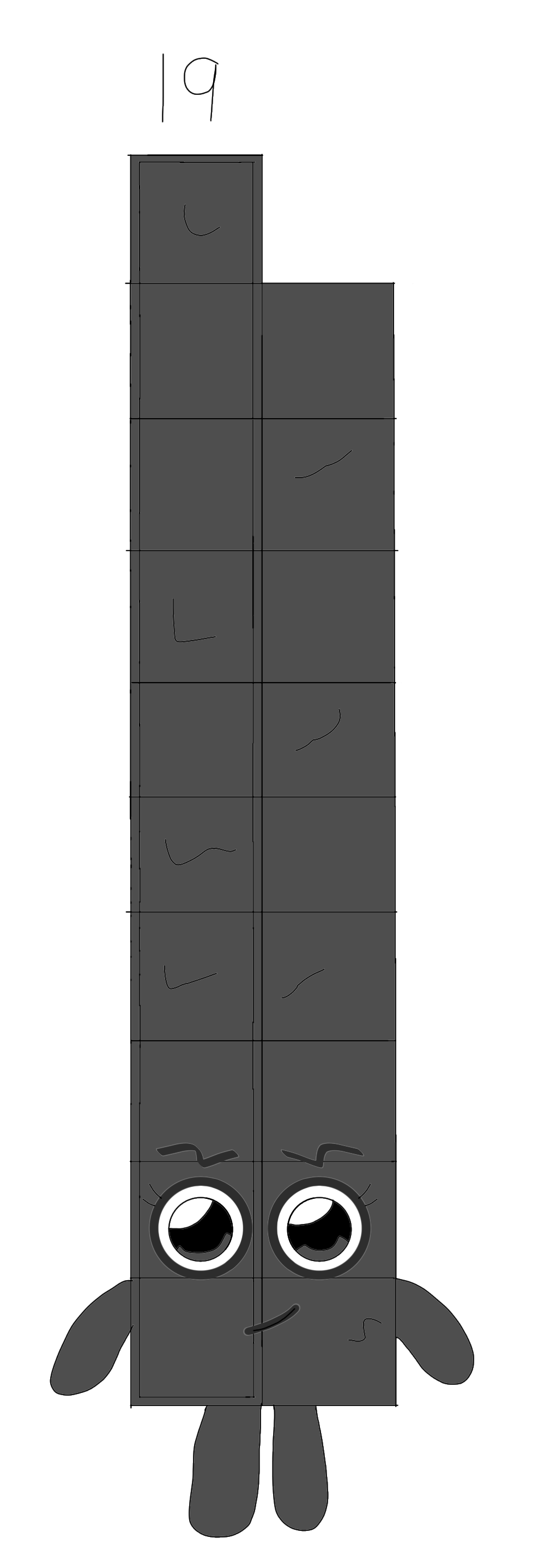 numberblocks nineteen as L-ementals tar by sheelopasco on DeviantArt