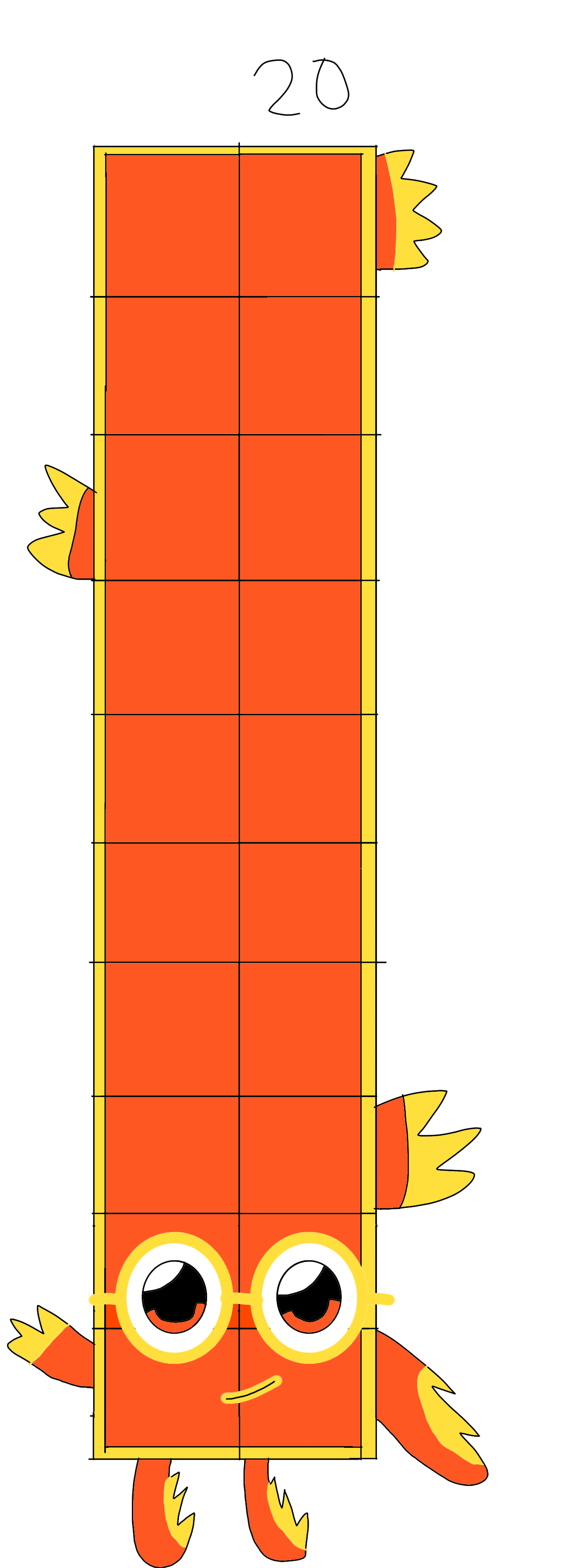 numberblocks twenty as L-ementals fire by sheelopasco on DeviantArt
