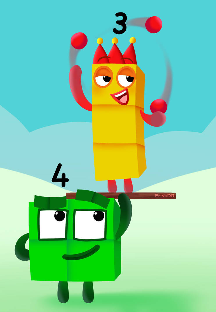 three and four numberblocks by sheelopasco on DeviantArt