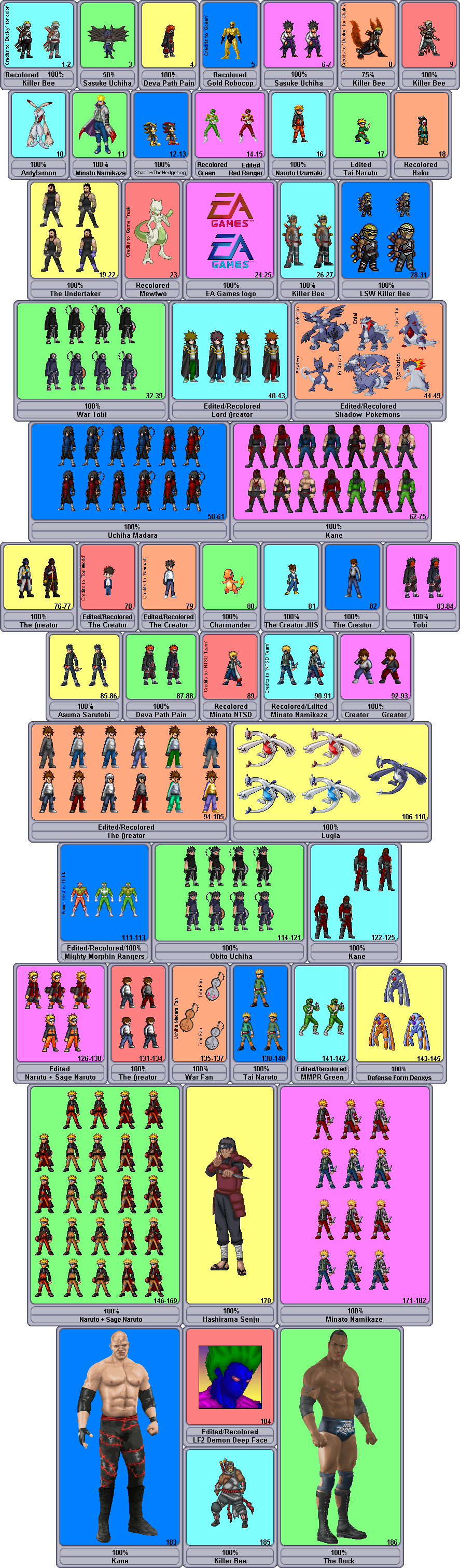 Sprites Catalog V2 by JohnMuffin on DeviantArt