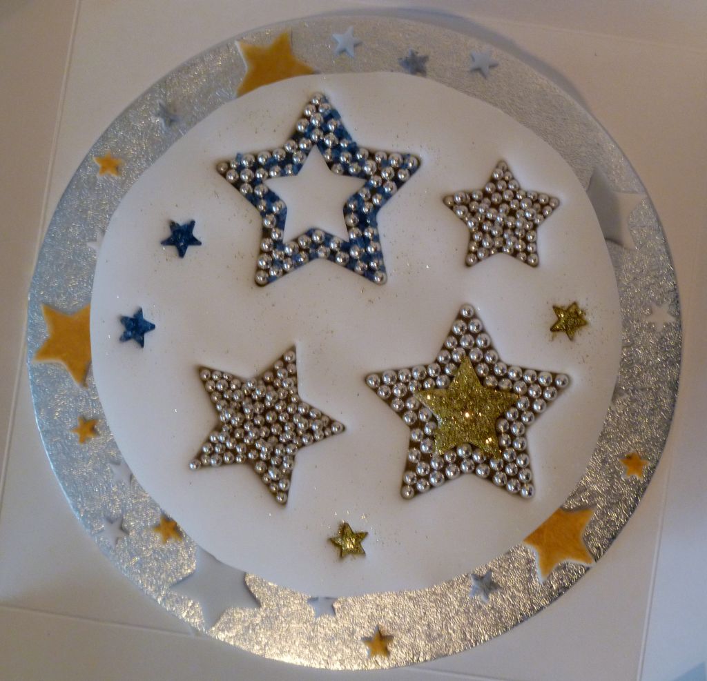 Christmas Stars Cake - top view