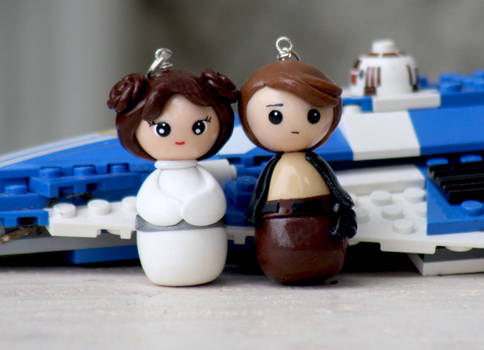 Princess Leia and Han Solo chibi