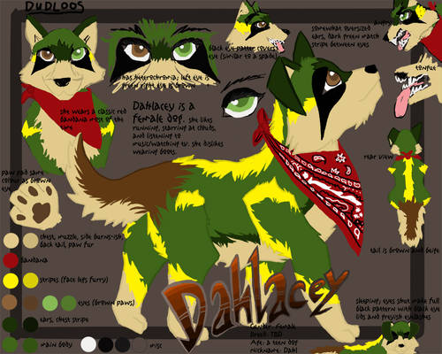 Dahlacey Fursona Reference