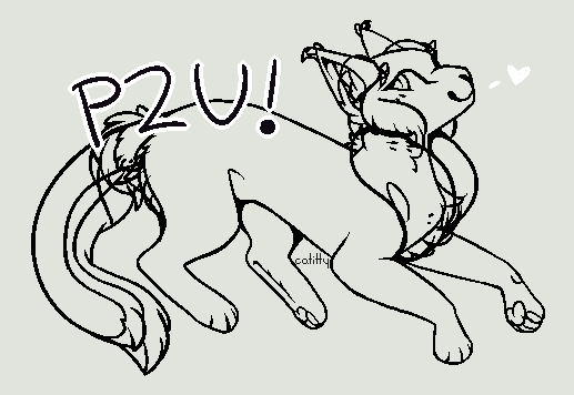 PAY-TO-USE Cat Line Art !