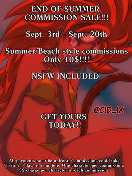 End of summer Commissions