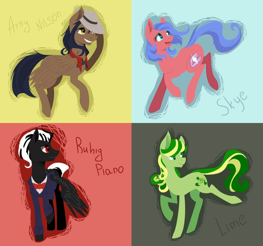 4 Ponies Four ponies by notfractal on DeviantArt