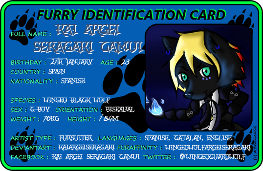 Furry ID Card for Kai