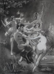 Study of Satyr and the Nymphs