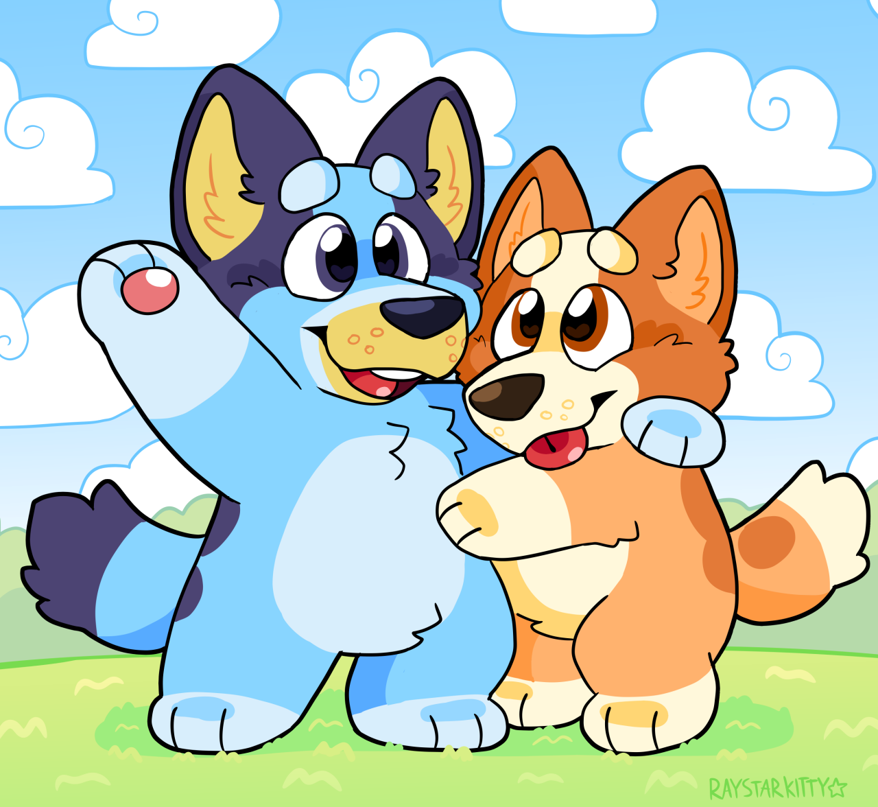 Bluey And Bingo! by RayStarKitty on DeviantArt