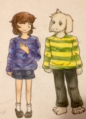 .: Frisk and Asriel