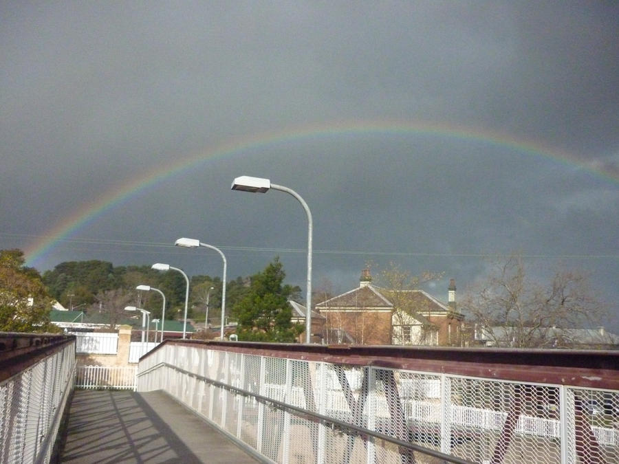 Rainbow from bridge