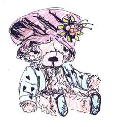 Teddy with hat coloured