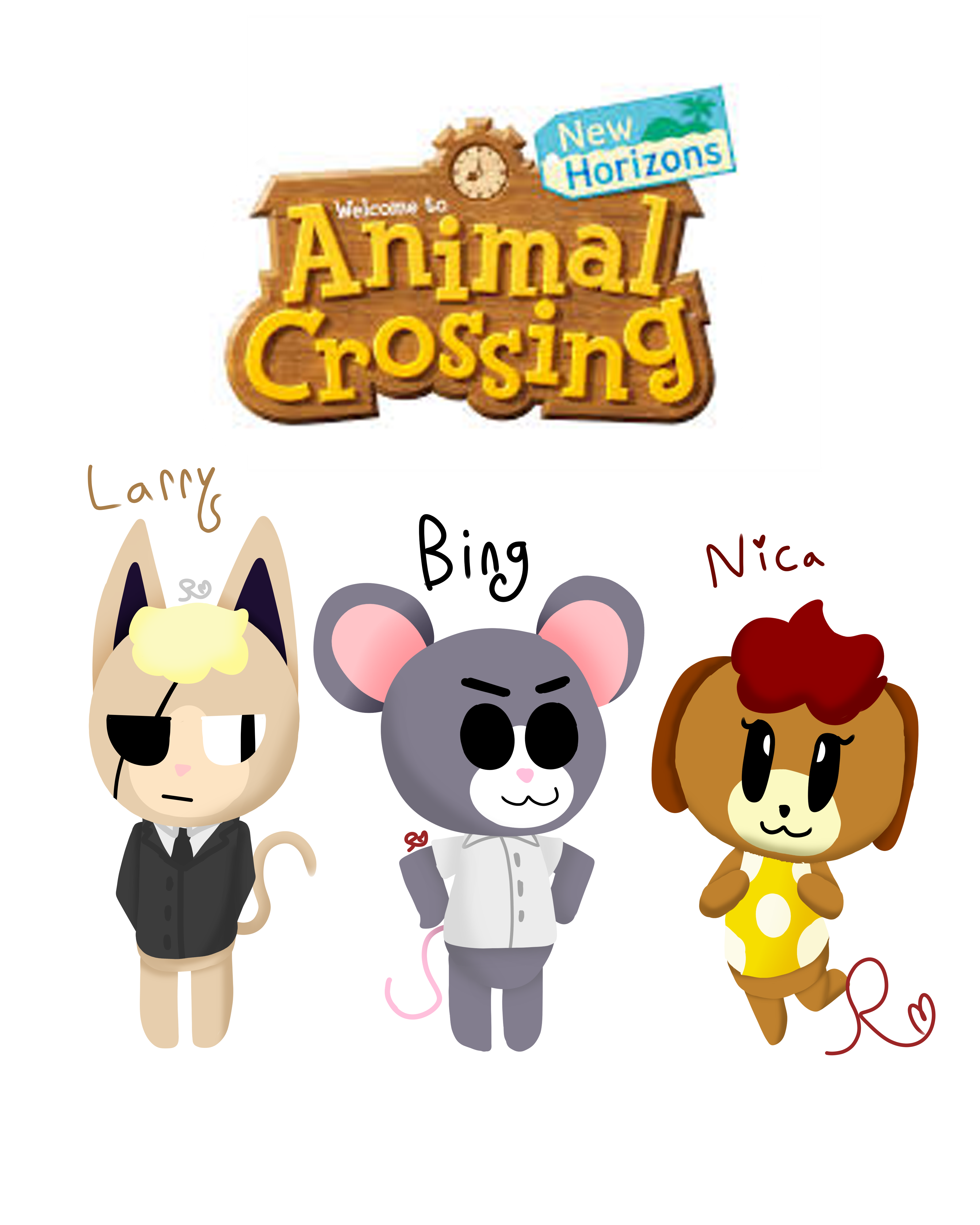 Bing, Larry and Nica in Animal crossing by RudolfReindeer on DeviantArt Bing, Larry and Nica in Animal crossing by RudolfReindeer on DeviantArt