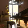 3D piano room