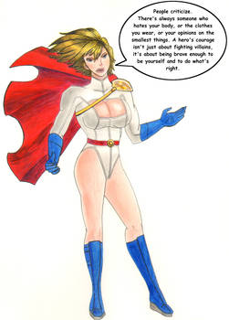 Power Girl talking