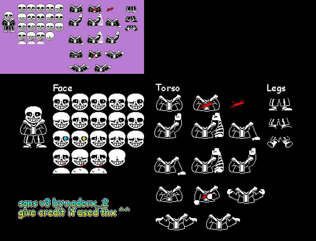 Sans v3 Full Sheet by NaderX2 on DeviantArt