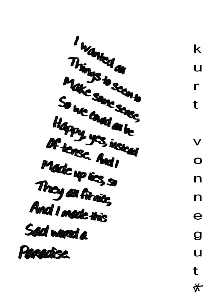 kurt vonnegut poster by Electro-cute-x