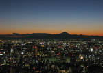 Fuji over Tokyo by Ladamania