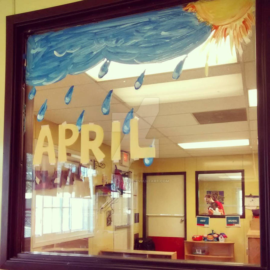April Window View Month of April Preschool Window display by Ophelia5310 on DeviantArt