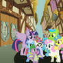 Lime, Twilight, Spike and Twilight's Old Friends