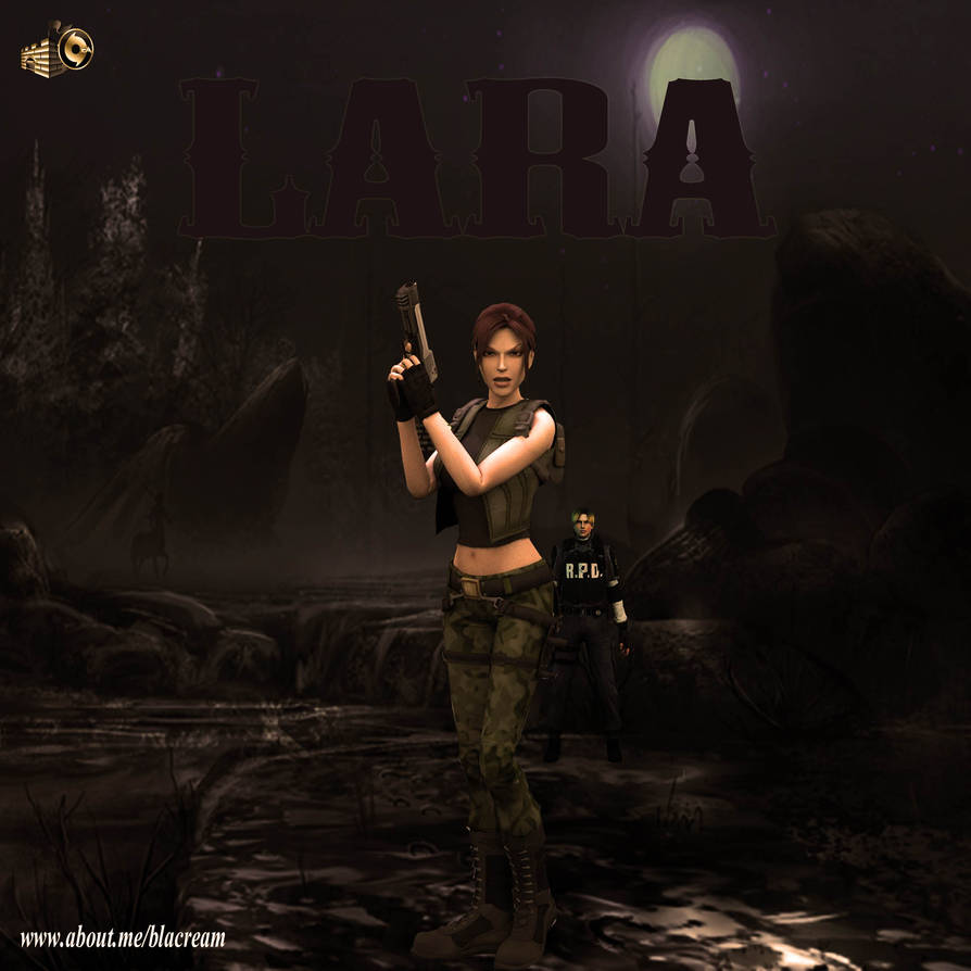LARA CROFT AND LEON by blackcreammakeup on DeviantArt