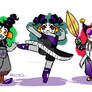 an old doodle of some of my clown trolls