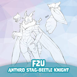 F2U Base - Anthro Stag-Beetle Knight