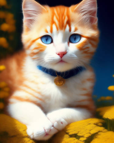 Ginger cat blue eyes