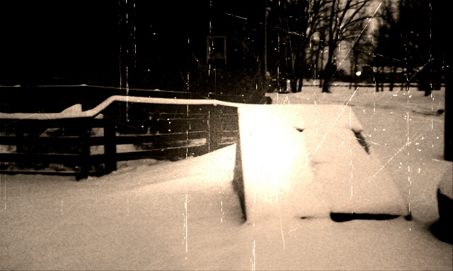 old timer in the snow