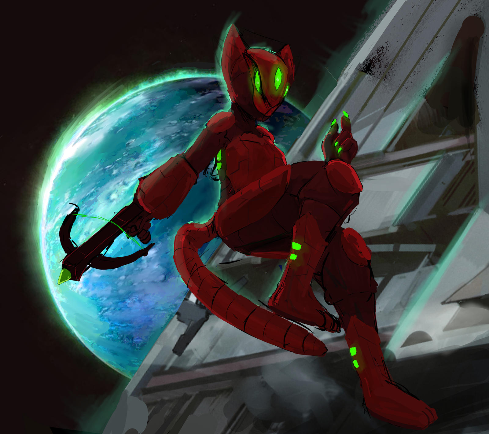 Other BloodRed Hardsuit Tajaran From SS13 by MythRava on DeviantArt