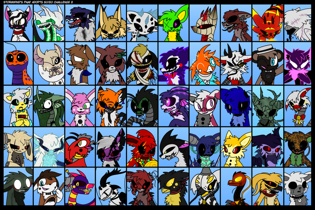 FNAF 50 20 2 Fusion Challenge Adoptables OPEN By StormWind7201 On fnaf-50-20-2-fusion-challenge-adoptables-open-by-stormwind7201-on