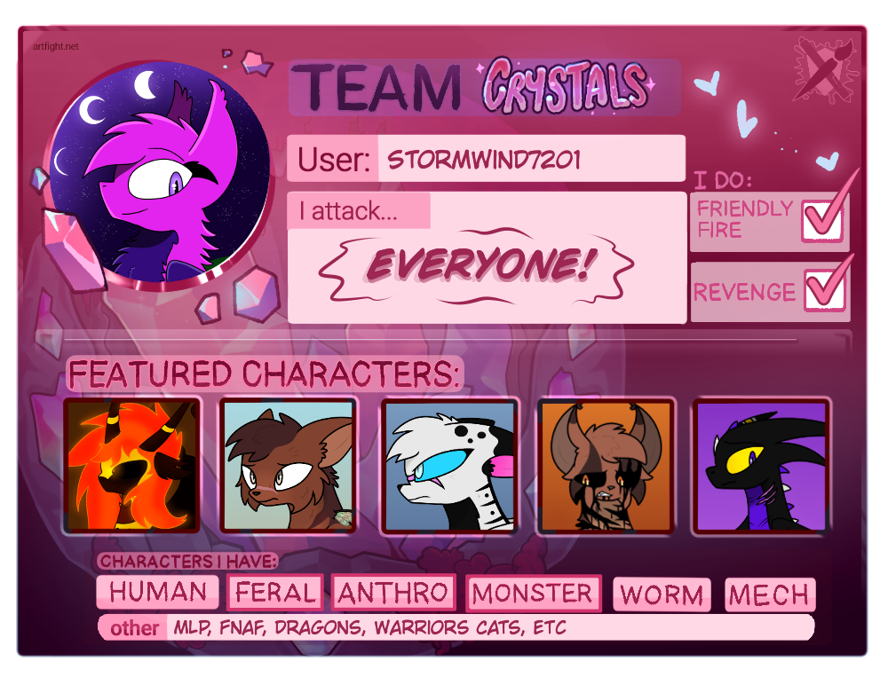 Artfight 2025 Team Crystals by StormWind7201 on DeviantArt