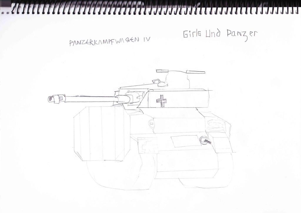 Girls Und Panzer Panzer IV Sketch by EBWPilot on DeviantArt