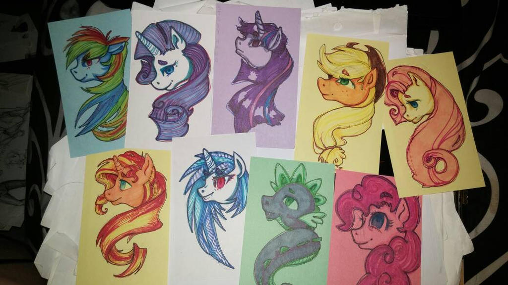 mlp note cards by FemaleQuillTip on DeviantArt