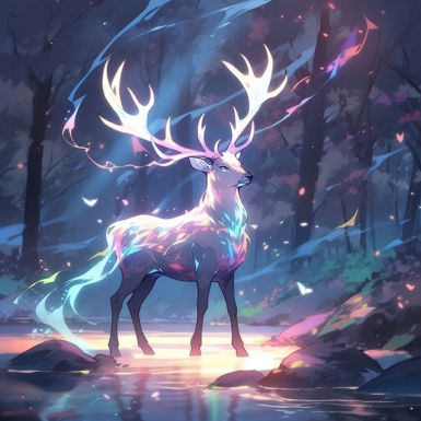 cunninghamcourtney The seven-color deer is a mythi by gteengarden on ...