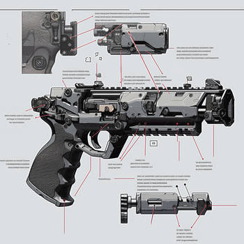 game art design A firearm and weapon with appearan