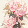 Flower Peony In The Style Of Cicely Mary Barker Li