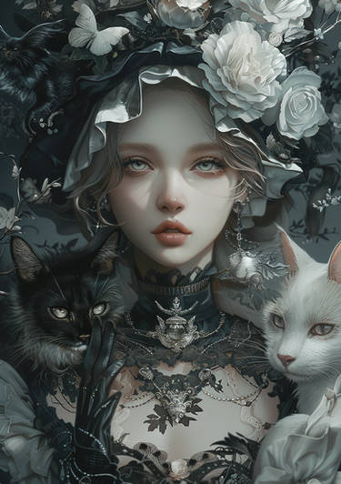 Now Cat Lady By Niuu In The Style Of Anime Art Dar