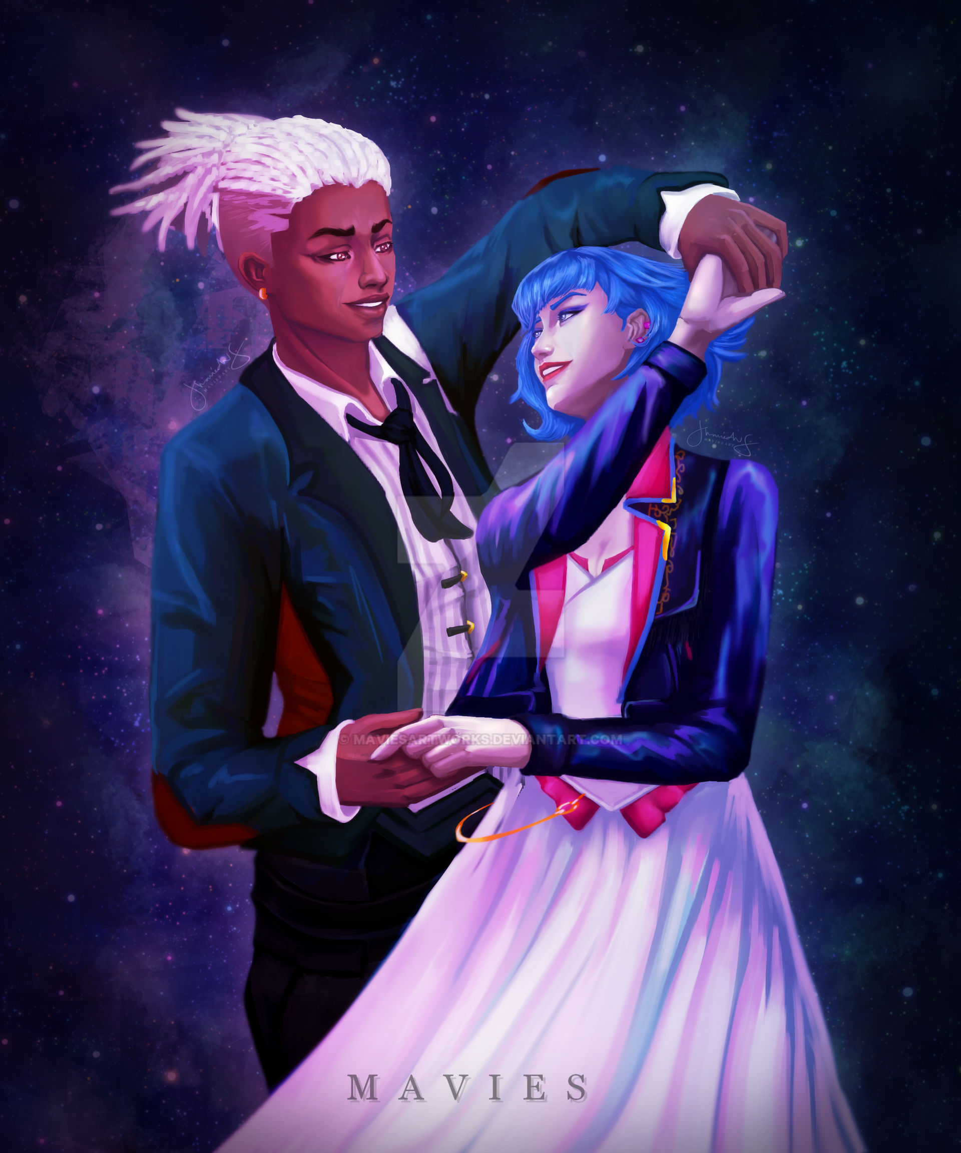 Powder and Ekko by MaviesArtWorks on DeviantArt